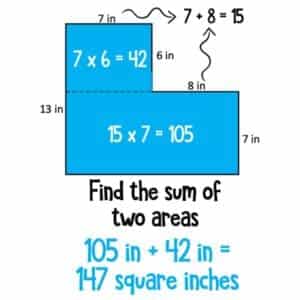 how to teach area of irregular shapes