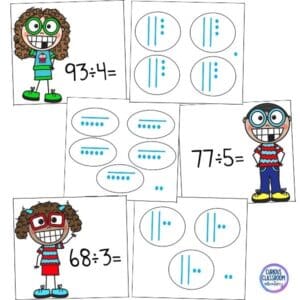 long division models representing division whole class game