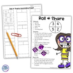 long division models representing division game