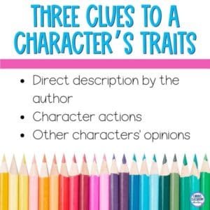 teaching character traits and analysis upper elementary infographic