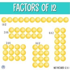 using arrays to find factors of 12