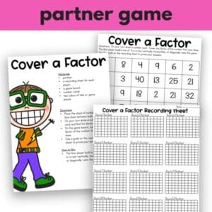 using arrays to find factors partner game