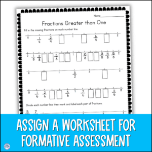 fractions greater than one 3rd grade lesson