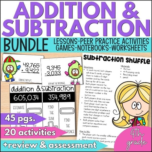 4th grade addition and subtraction unit