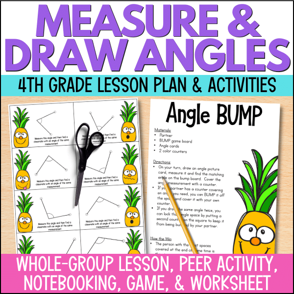 drawing and measuring angles 4th grade lesson