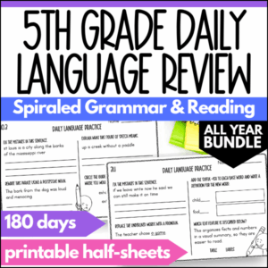 5th grade daily languge review ELA warm ups
