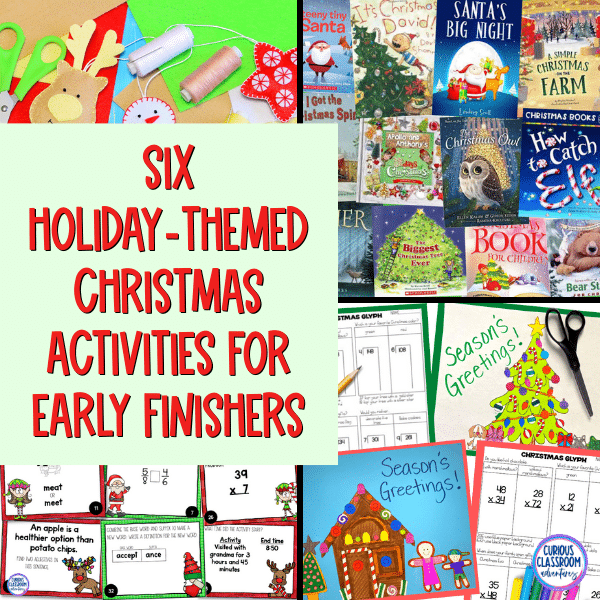 upper elementary holiday christmas activities for early finishers