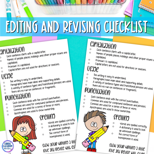 Editing And Revising Checklist Curious Classroom Adventures Editing And Revising Checklist Curious Classroom Adventures